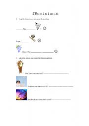 English Worksheet: Revision