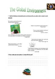 English worksheet: Global Environment