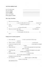 English worksheet: little english test