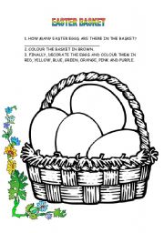 English Worksheet: easter basket