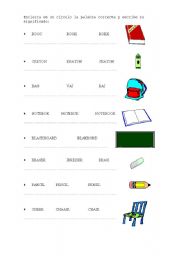 English Worksheet: the school