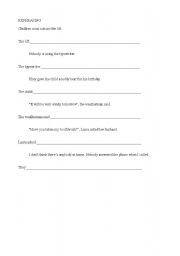 English worksheet: REPHRASING