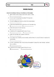 English worksheet: Environment