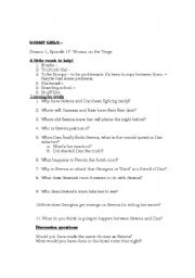 English Worksheet: GOSSIP GIRL SEASON 1 EPISODE 17 - WOMAN ON THE VERGE