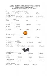 English Worksheet: quiz