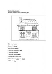 English worksheet: Colours (Vocabulary)