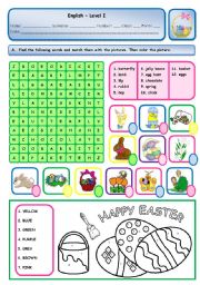 English Worksheet: EASTER ACTIVITIES