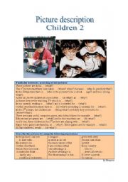 English Worksheet: Picture Description - Children 2