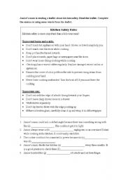 English worksheet: Reading comprehension and vocabulary exercise