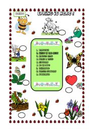 English Worksheet: Spring is here