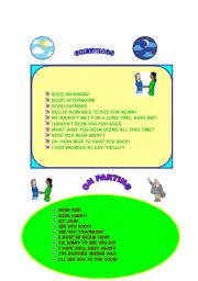 English worksheet: GREETINGS