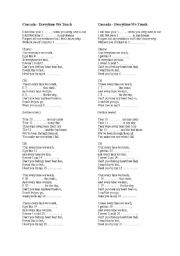 English Worksheet: Cascada - Everytime We Touch