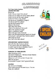 English Worksheet: CLASSROOM LANGUAGE