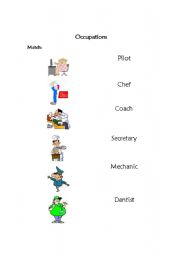 English worksheet: Occupations Match 2