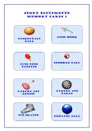 SPORT EQUIPMENTS MEMORY CARDS 3