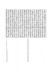 English Worksheet: Basic Word Search