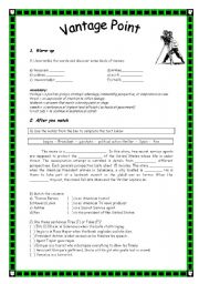 English Worksheet: Vantage Point