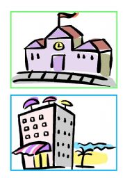 English Worksheet: FLASH-CARDS (PLACES IN A CITY  3)