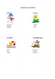 English Worksheet: SEASONS AND MONTHS