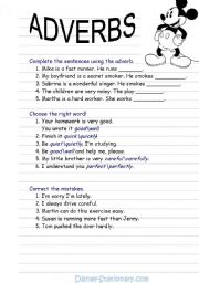 English worksheet: Adverbs