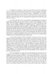 English Worksheet: Magical Place