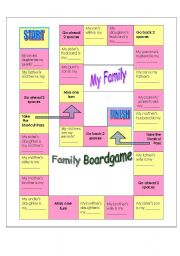English Worksheet: Family Boardgame