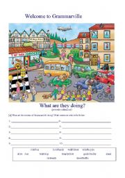 English Worksheet: Welcome to Grammarville (grammar exercises)