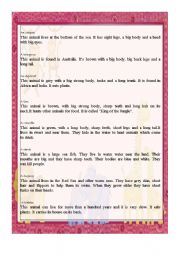 English Worksheet: animal Riddles Part2