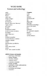 English worksheet: science and technology