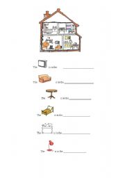 English worksheet: My house
