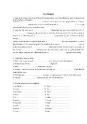 English Worksheet: Word building 