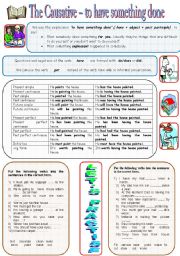 English Worksheet: Causative