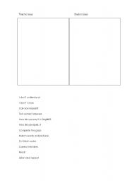 English worksheet: classroom language 