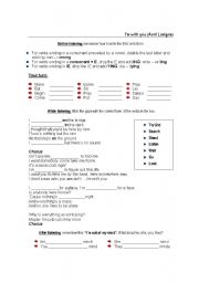English Worksheet: Song Im with you (Avril Lavigne)
