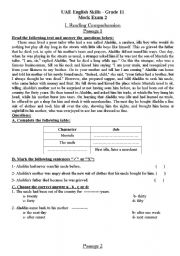 English worksheet: G10 review