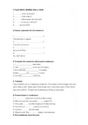 English Worksheet: English 3 ESO