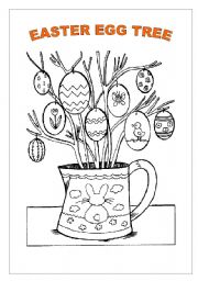 English Worksheet: AN EASTER EGG TREE