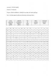 English Worksheet: Animals