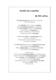 English Worksheet: An other day in paradise