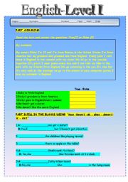 English Worksheet: An enjoyable EXAM (4 pages)
