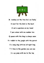 English Worksheet: the alphabet song 