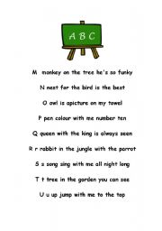 English worksheet: the alphabet song 