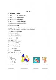 English Worksheet: To Be 