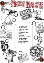 English Worksheet: Symbols of United States of America, 2 pages 