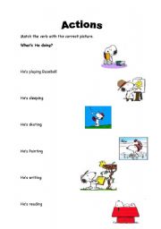 English worksheet: Actions