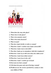 The Nannys Diaries. The film:comprehension questions