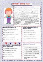 English Worksheet: Revising Past Simple