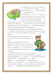 Goldilocks - present Simple - Part 2 of 2