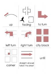 Giving directions double sided flashcards 5