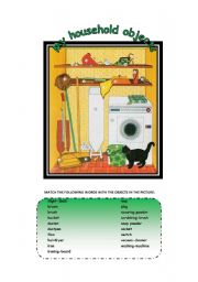 English Worksheet: My household objects